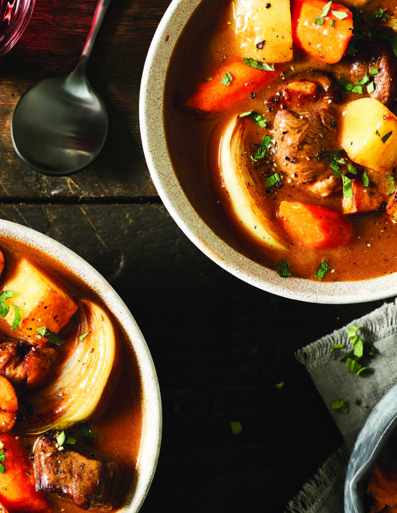 Potato, Beef + Mushroom Stew