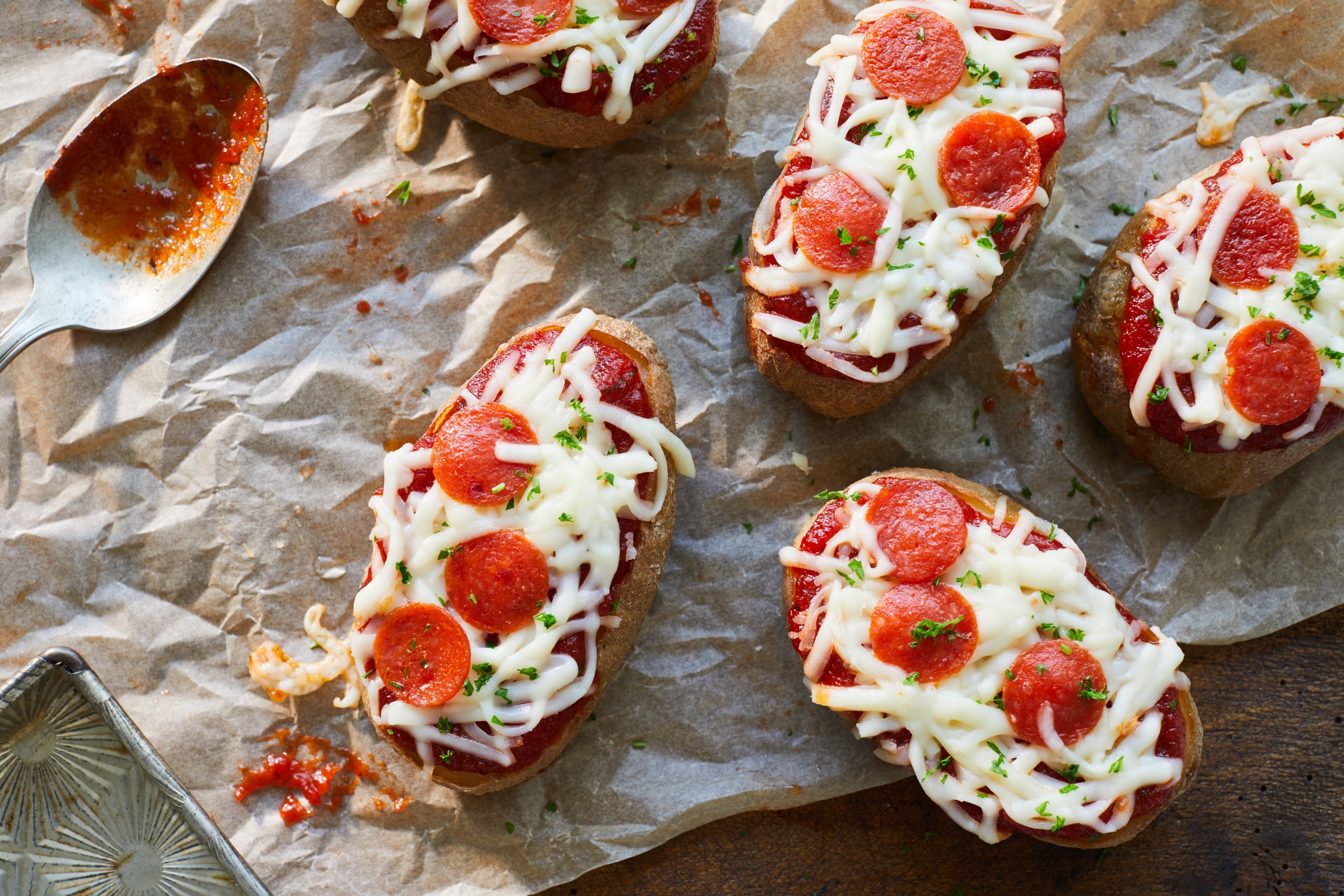 Pizza Baked PEI Potatoes