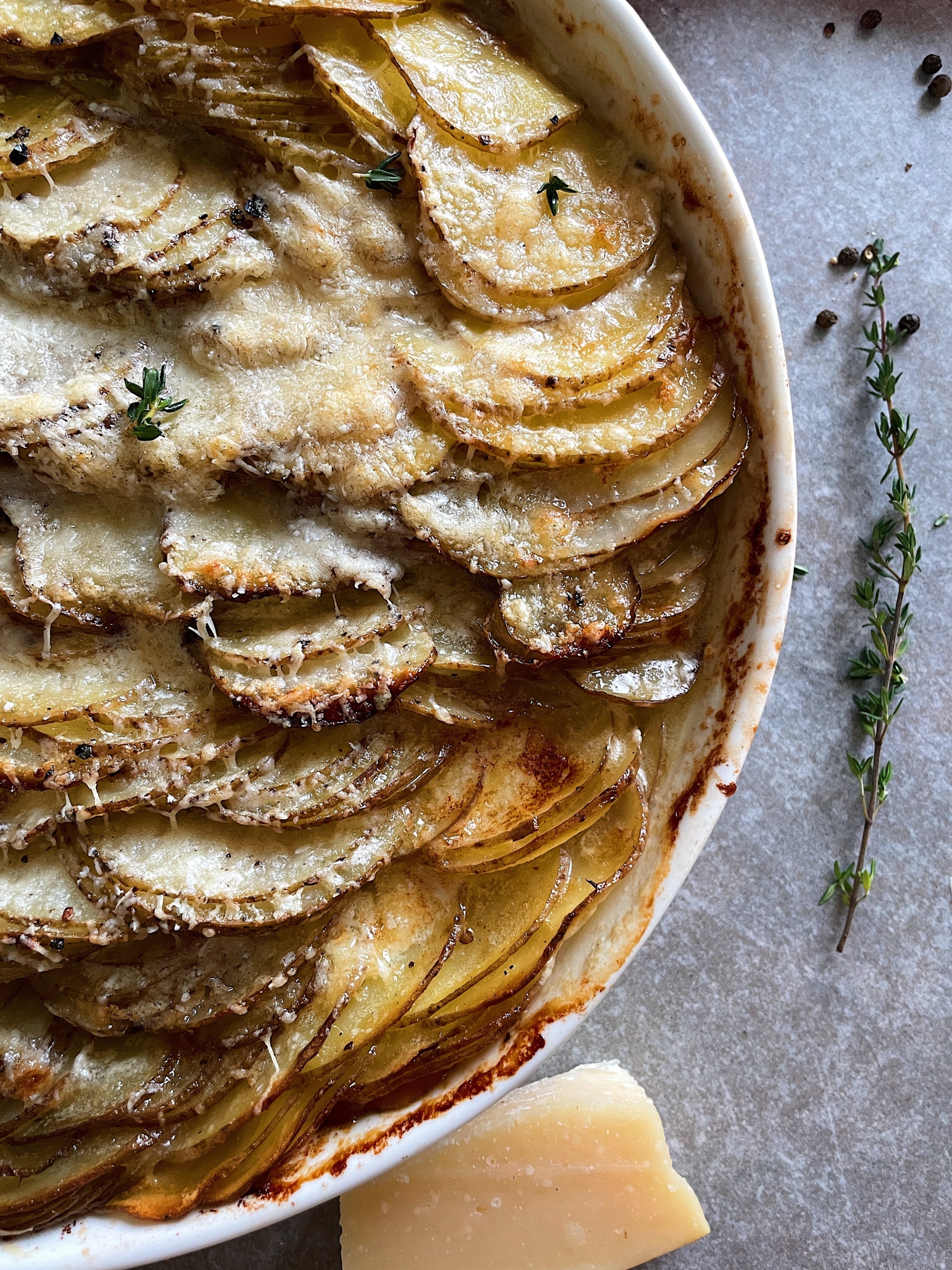 Cacio e Pepe Potato Gratin