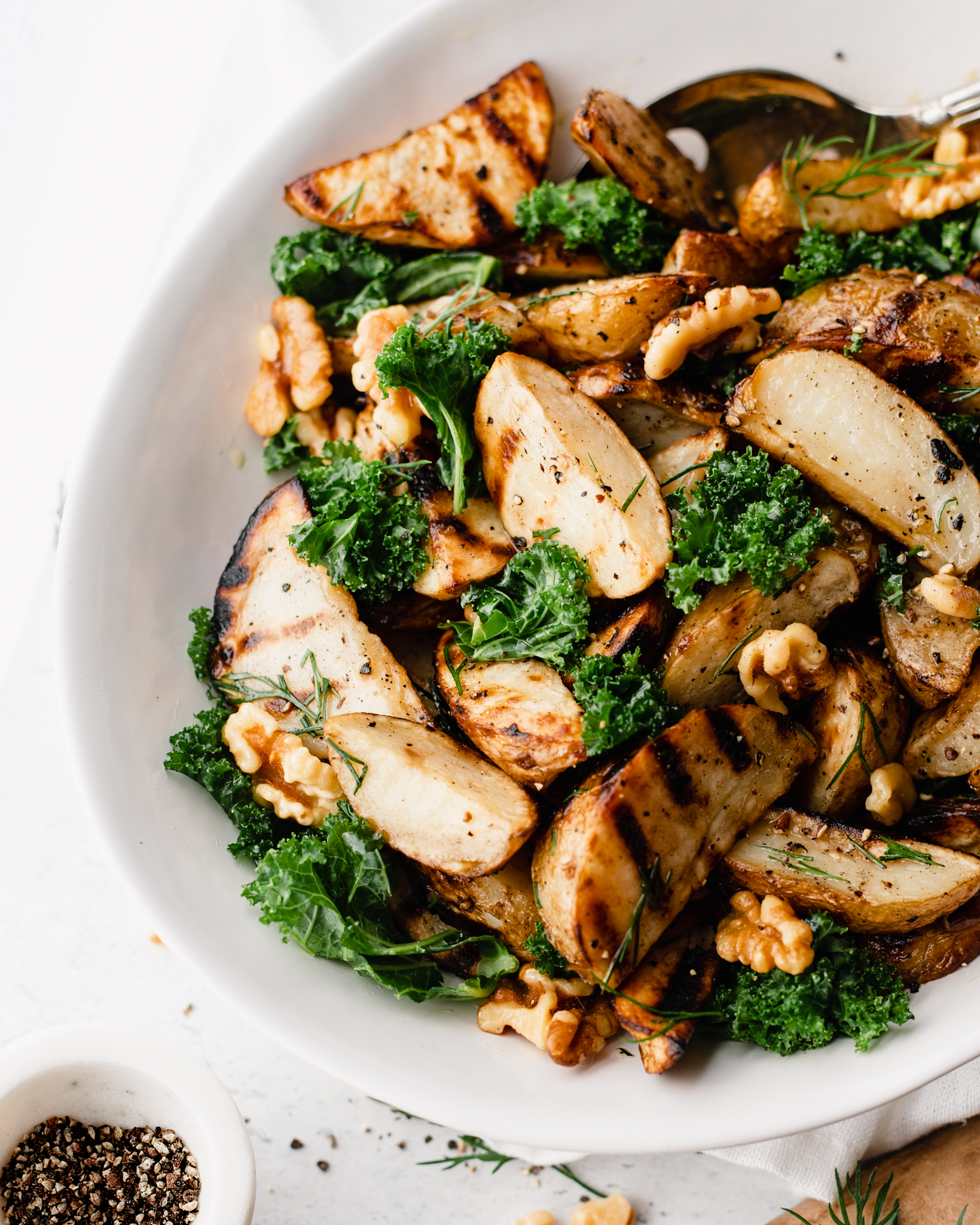 Grilled PEI Potato Kale Salad