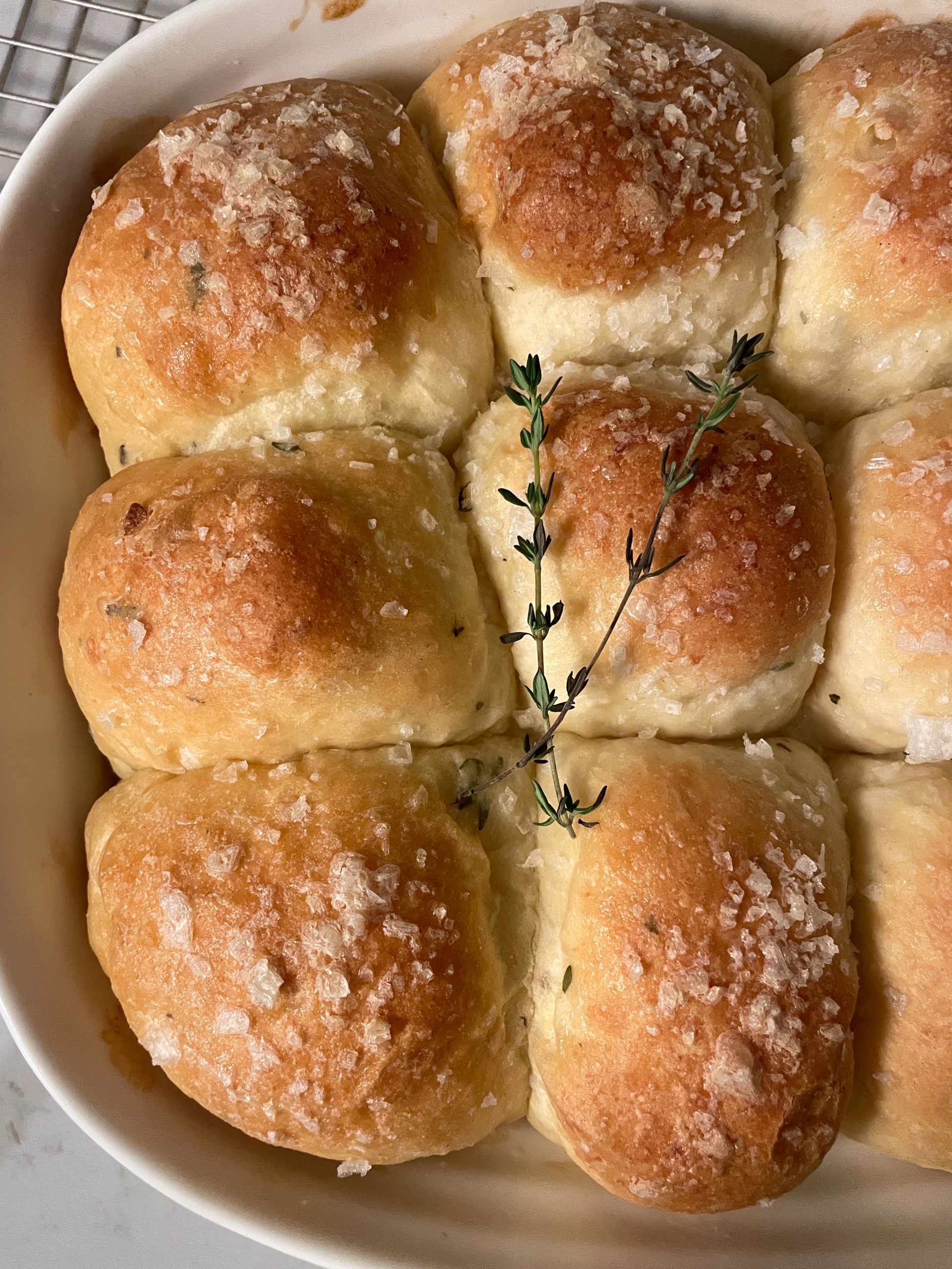 Herb and Garlic Potato Dinner Rolls