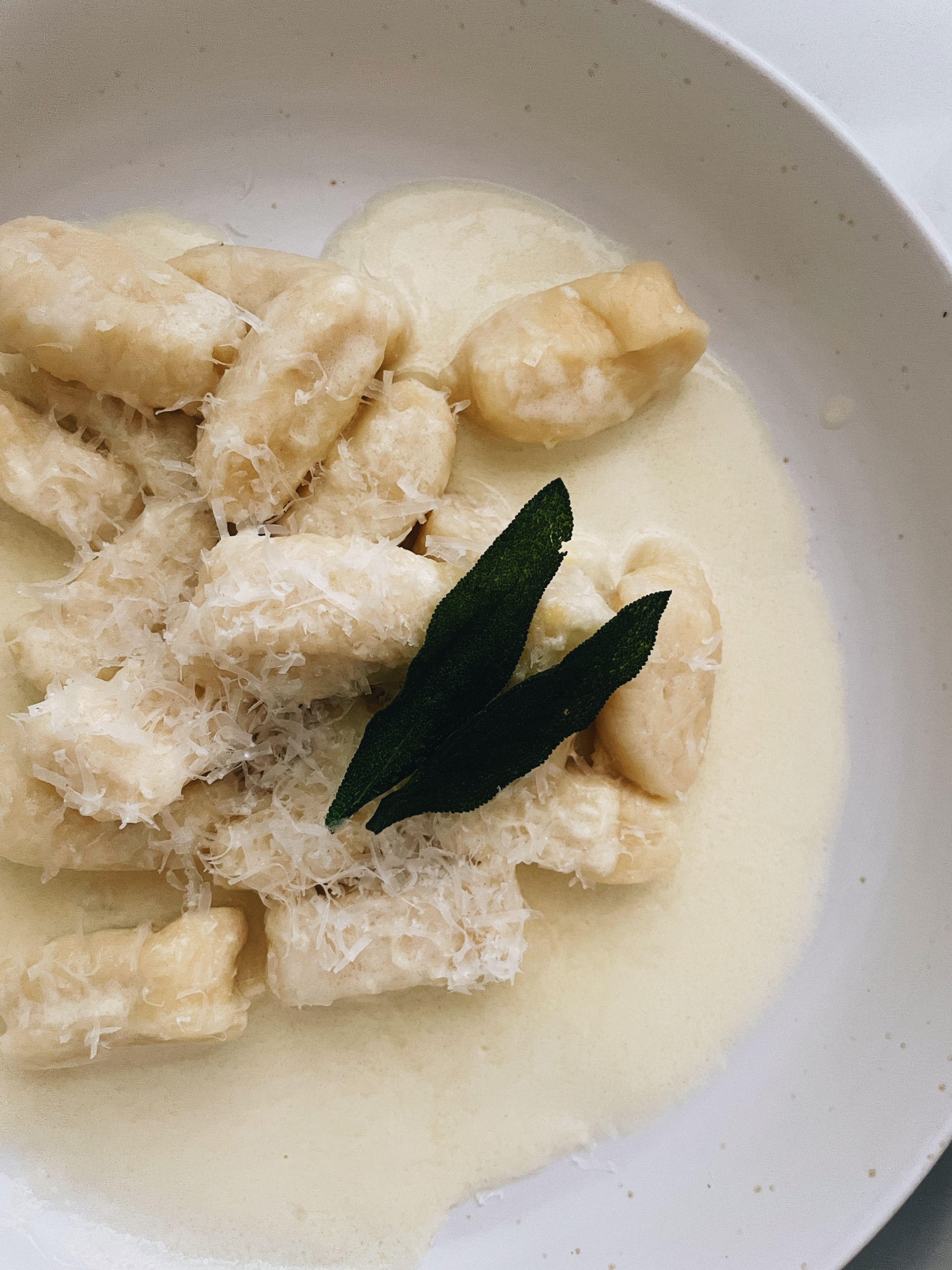 Potato Gnocchi with Sage & Parmesan Cream Sauce